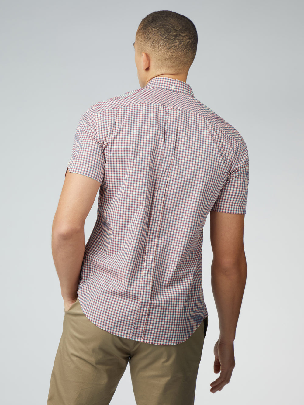 Ben Sherman Signature Short Sleeve Gingham Overhemd Rood Wit | EOIW-18640