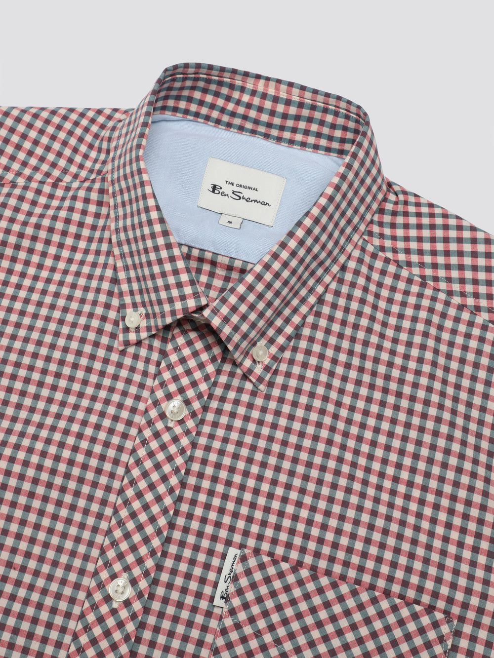 Ben Sherman Signature Short Sleeve Gingham Overhemd Rood Wit | EOIW-18640