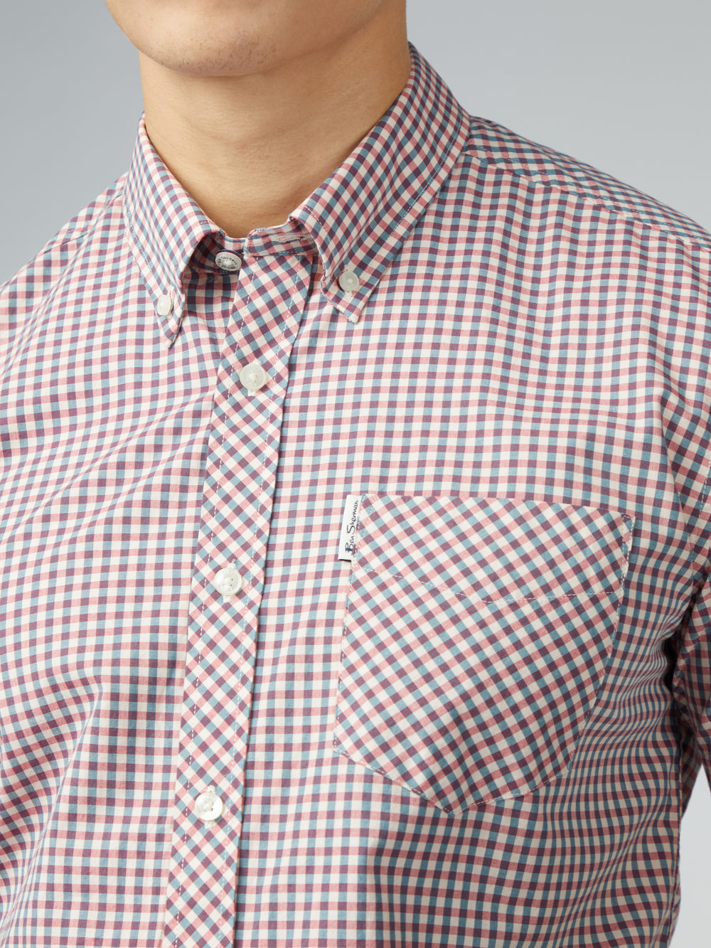 Ben Sherman Signature Short Sleeve Gingham Overhemd Rood Wit | EOIW-18640