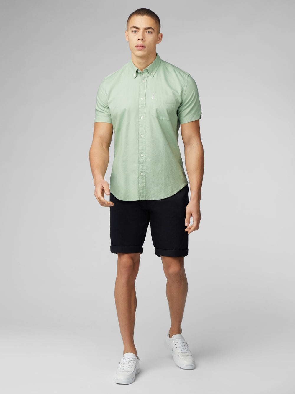 Ben Sherman Signature Short Sleeve Oxford Overhemd Groen | DOHI-03241