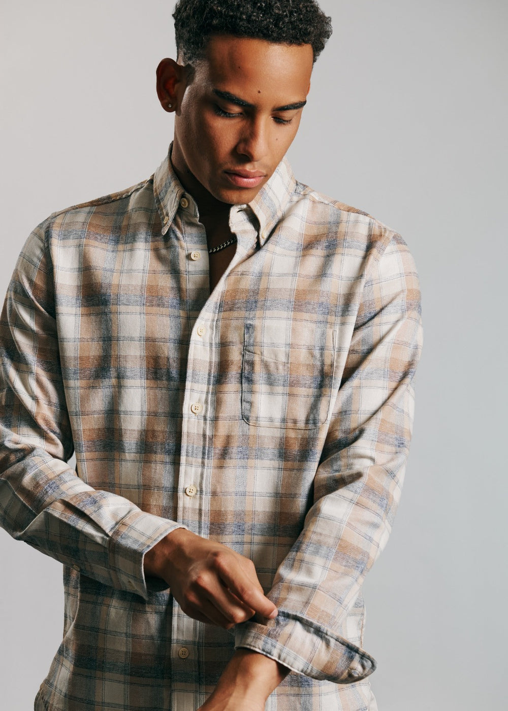 Ben Sherman Twisted Yarn Check Overhemd Bruin | IQSZ-26378